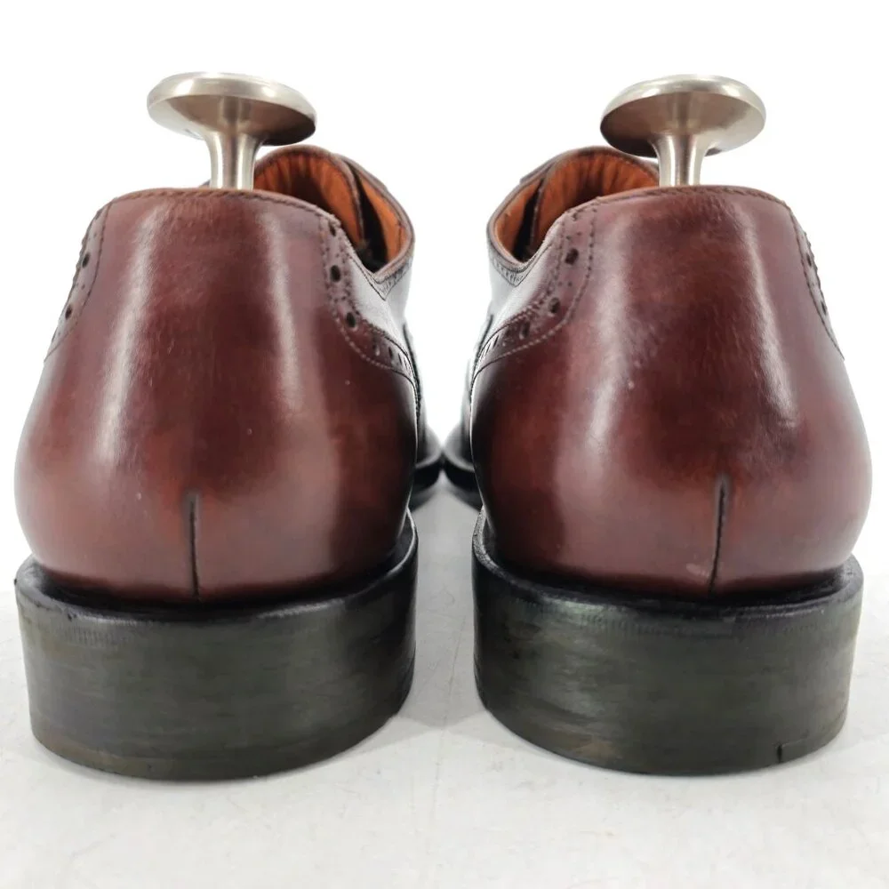 Salvatore Ferragamo Tramezza Brown Leather Wingtip Oxfords Men 11.5D Dress Shoes - Picture 6 of 14